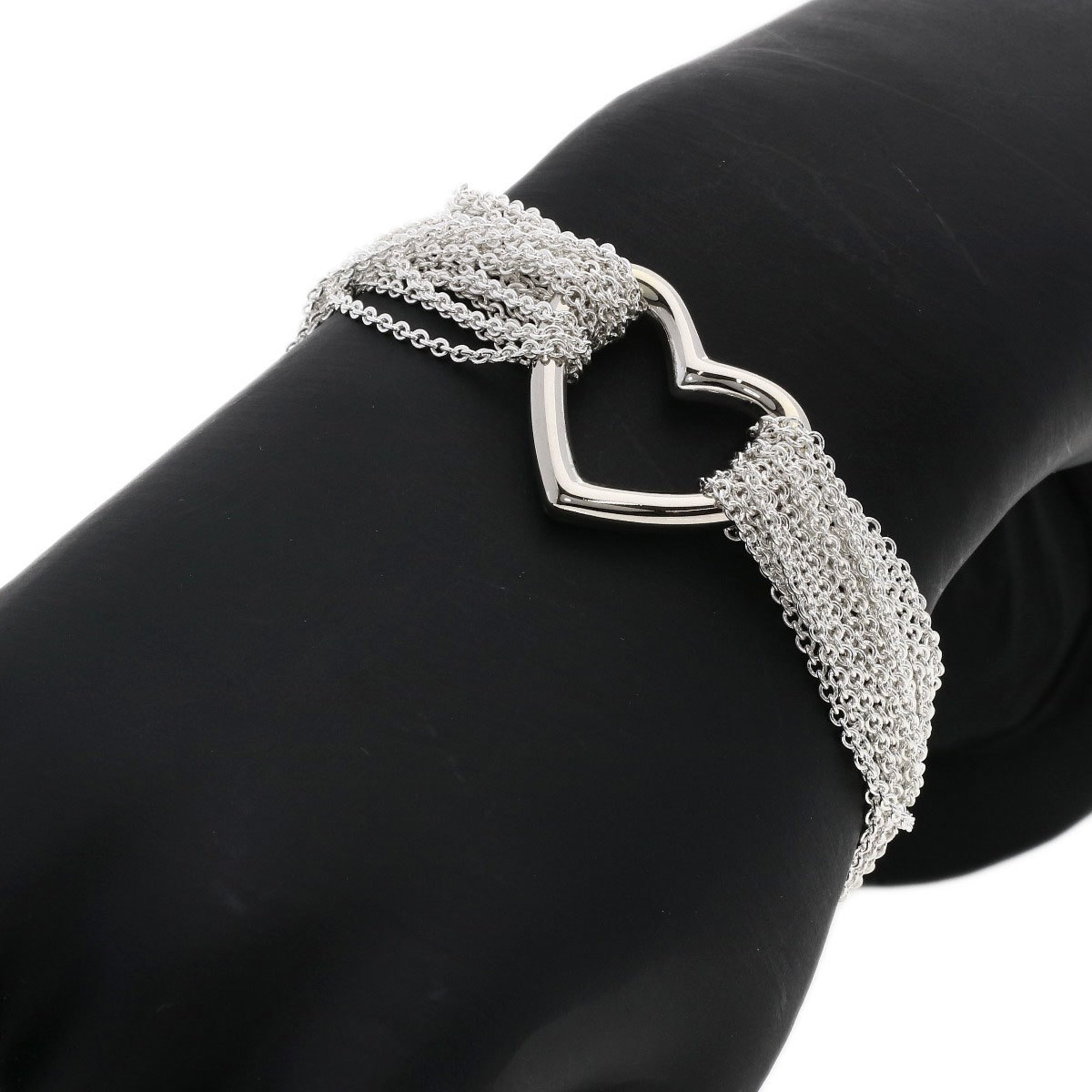 Tiffany Heart Toggle Chain Bracelet Silver Women's