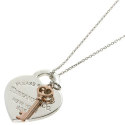 Tiffany Return to Heart Key Necklace in Silver Rubedo Metal for Women