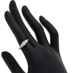 Tiffany 3P Diamond Ring, Platinum PT950, Women's