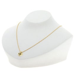 Tiffany Heart Diamond Necklace K18 Yellow Gold Women's
