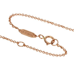 Tiffany Knot Key Diamond Necklace K18 Pink Gold Women's