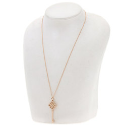 Tiffany Knot Key Diamond Necklace K18 Pink Gold Women's