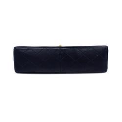 Chanel Shoulder Bag Matelasse W Chain Lambskin Navy Women's