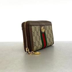 Gucci Ophidia Long Wallet 523154 Leather Brown Beige Men's Women's