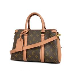 Louis Vuitton Handbag Monogram Soufflot NV BB M44899 Brown Peach Ladies