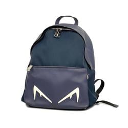 Fendi Backpack Monster Leather Navy Men's Women's