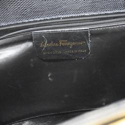 Salvatore Ferragamo Shoulder Bag Vara Leather Black Women's