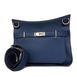 Hermes Shoulder Bag Gypsiere 34 □N Stamp Taurillon Clemence Bleu de Plus Women's