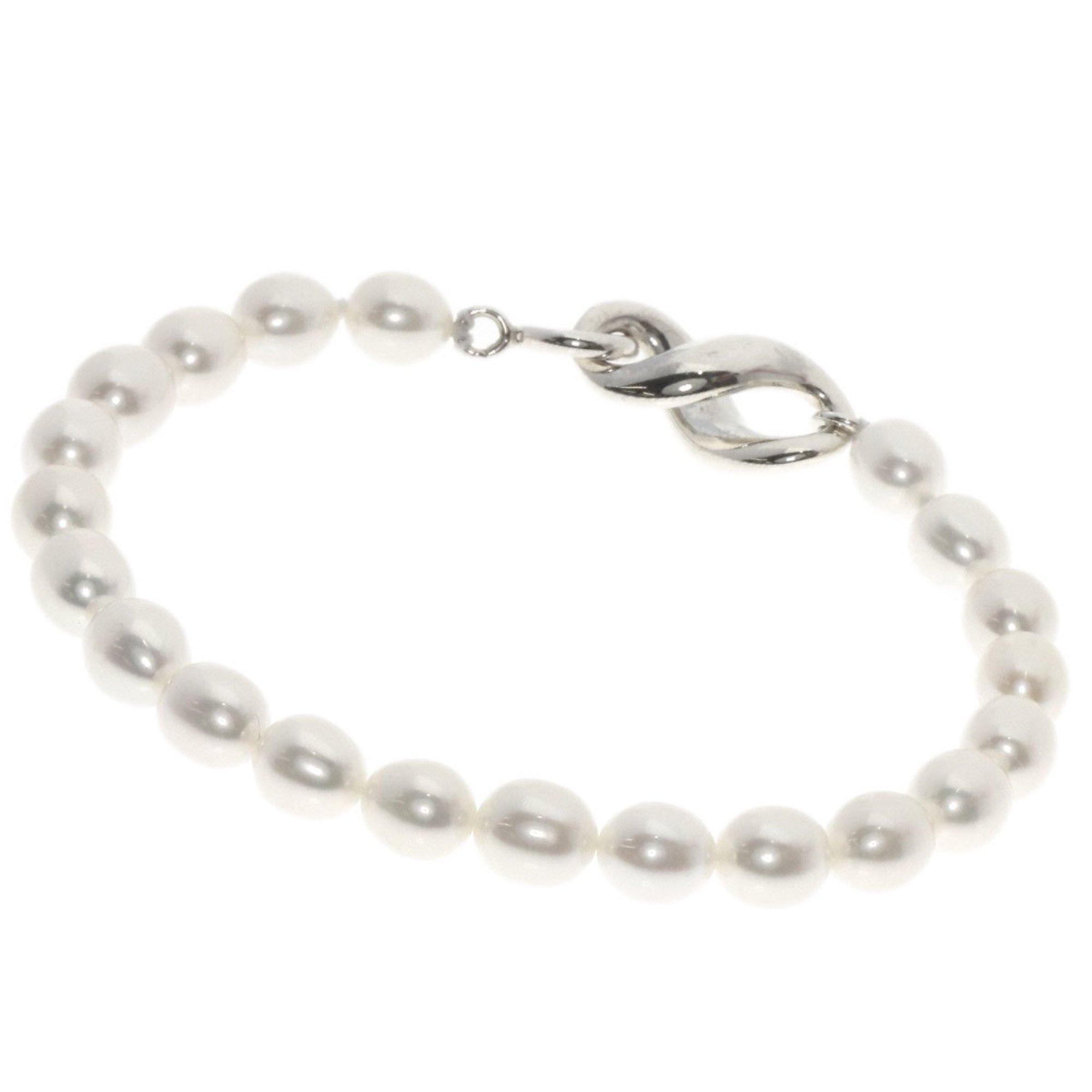 Tiffany freshwater pearl infinity bracelet silver ladies