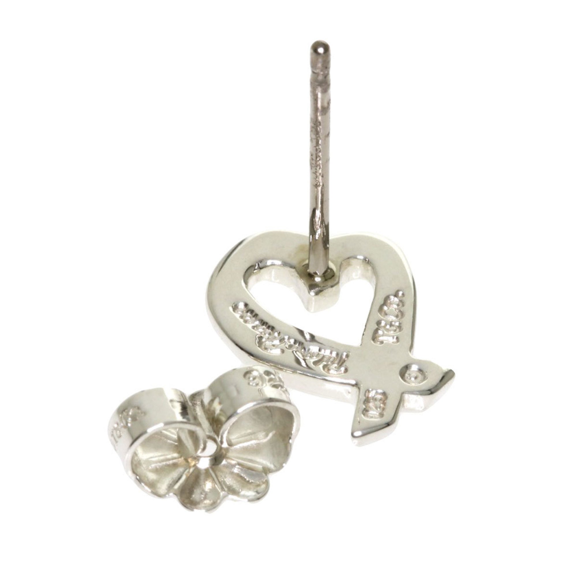 Tiffany Loving Heart Single Earrings Silver Women's
