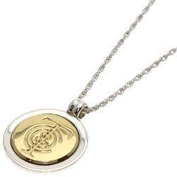 Tiffany & Co. T&C Coin Necklace Silver K18YG Women's