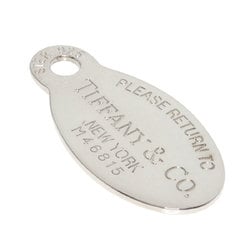 Tiffany Return to Oval Tag Pendant Silver Women's