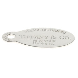 Tiffany Return to Oval Tag Pendant Silver Women's