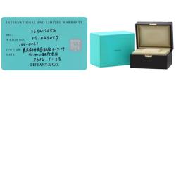 Tiffany CT60 Bezel Diamond Watch, 18K Pink Gold, Leather, Diamond, Men's