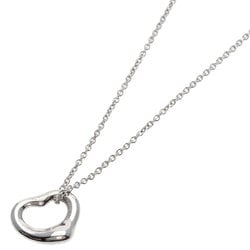 Tiffany Heart Necklace K18 White Gold Women's
