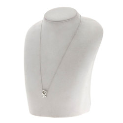 Tiffany Loving Heart 1P Diamond Necklace Silver Women's