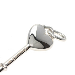 Tiffany Heart Key Enamel Charm Pendant Silver for Women