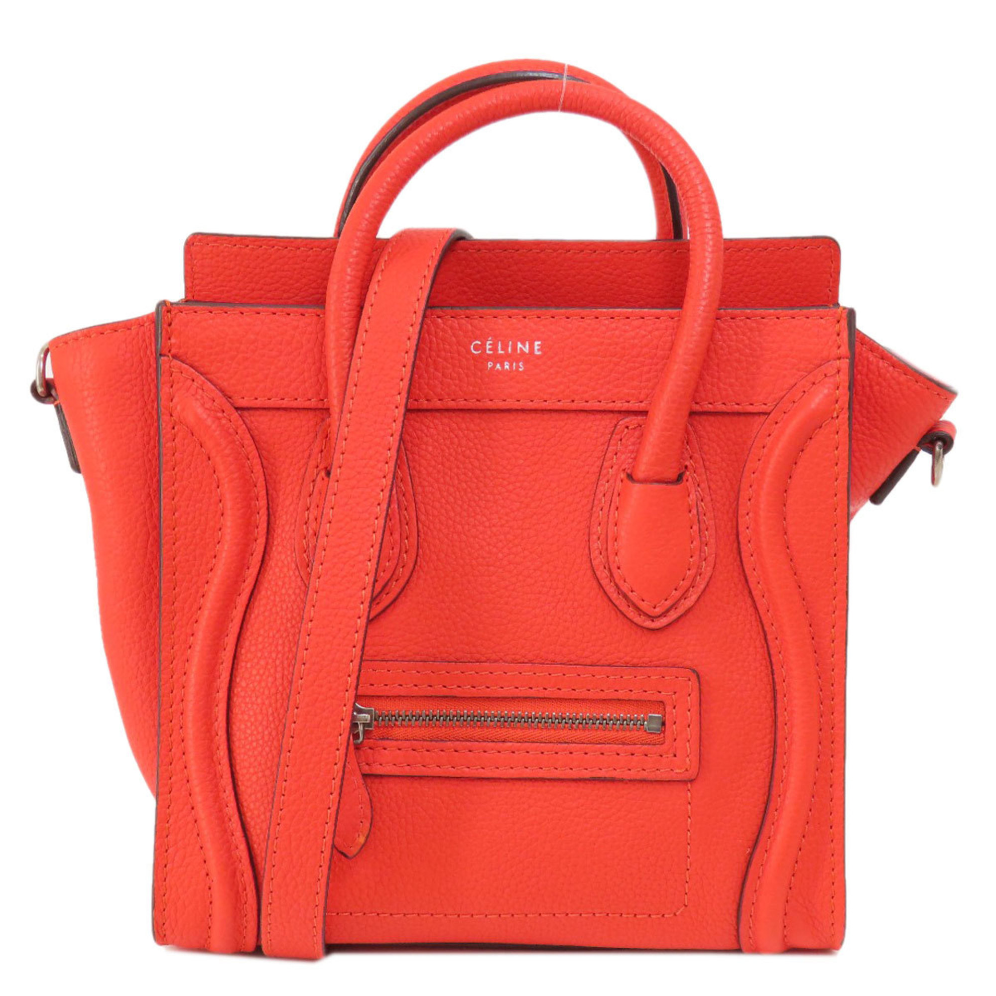 Celine Luggage Nano Handbag Calfskin Women's