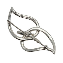 Tiffany leaf motif brooch silver ladies