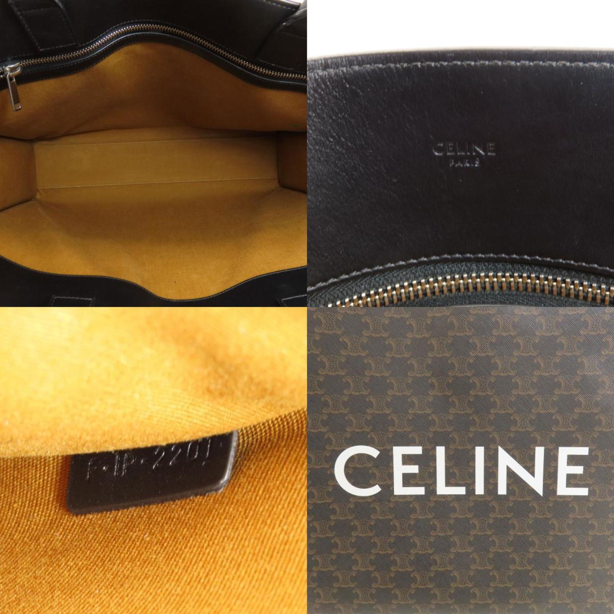 Celine Horizontal Cabas Triomphe Tote Bag Coated Canvas Women's