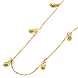 Tiffany 5P Teardrop Necklace K18 Yellow Gold Women's