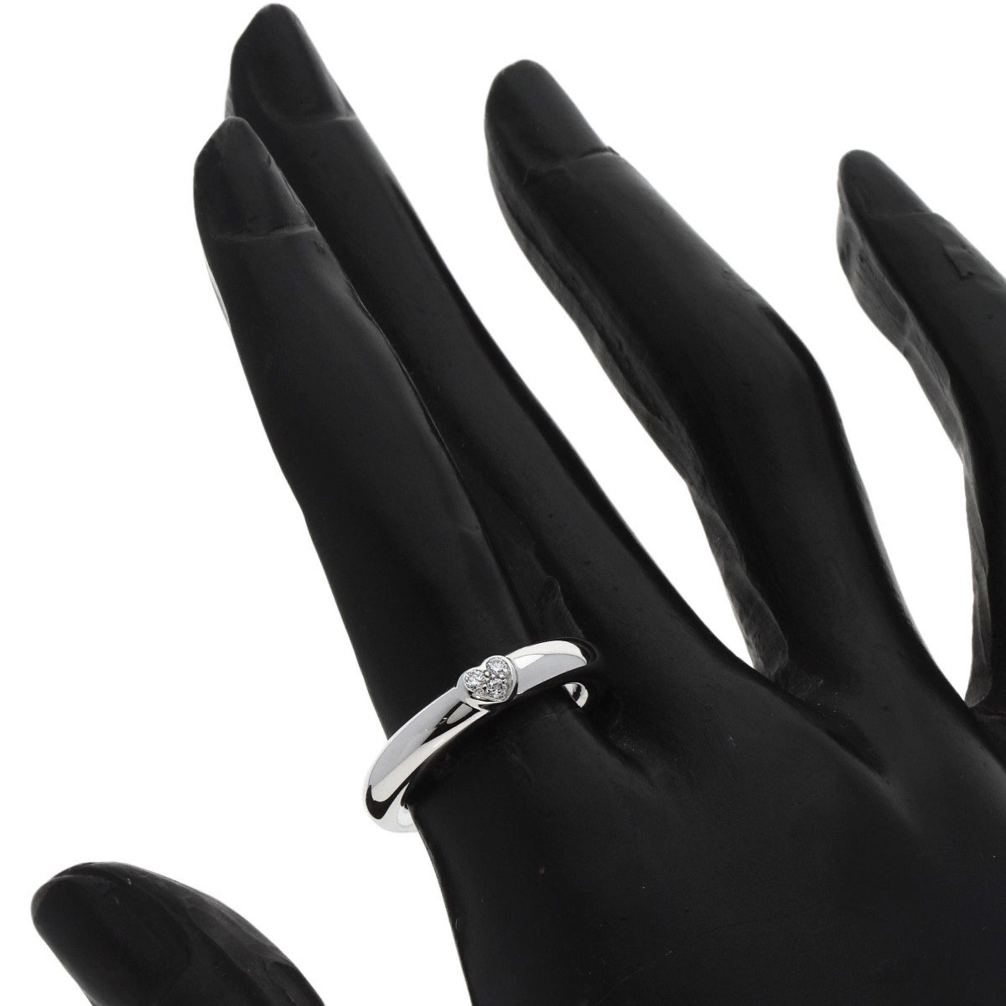 Tiffany Friendship Heart Diamond Ring, 18K White Gold, Women's