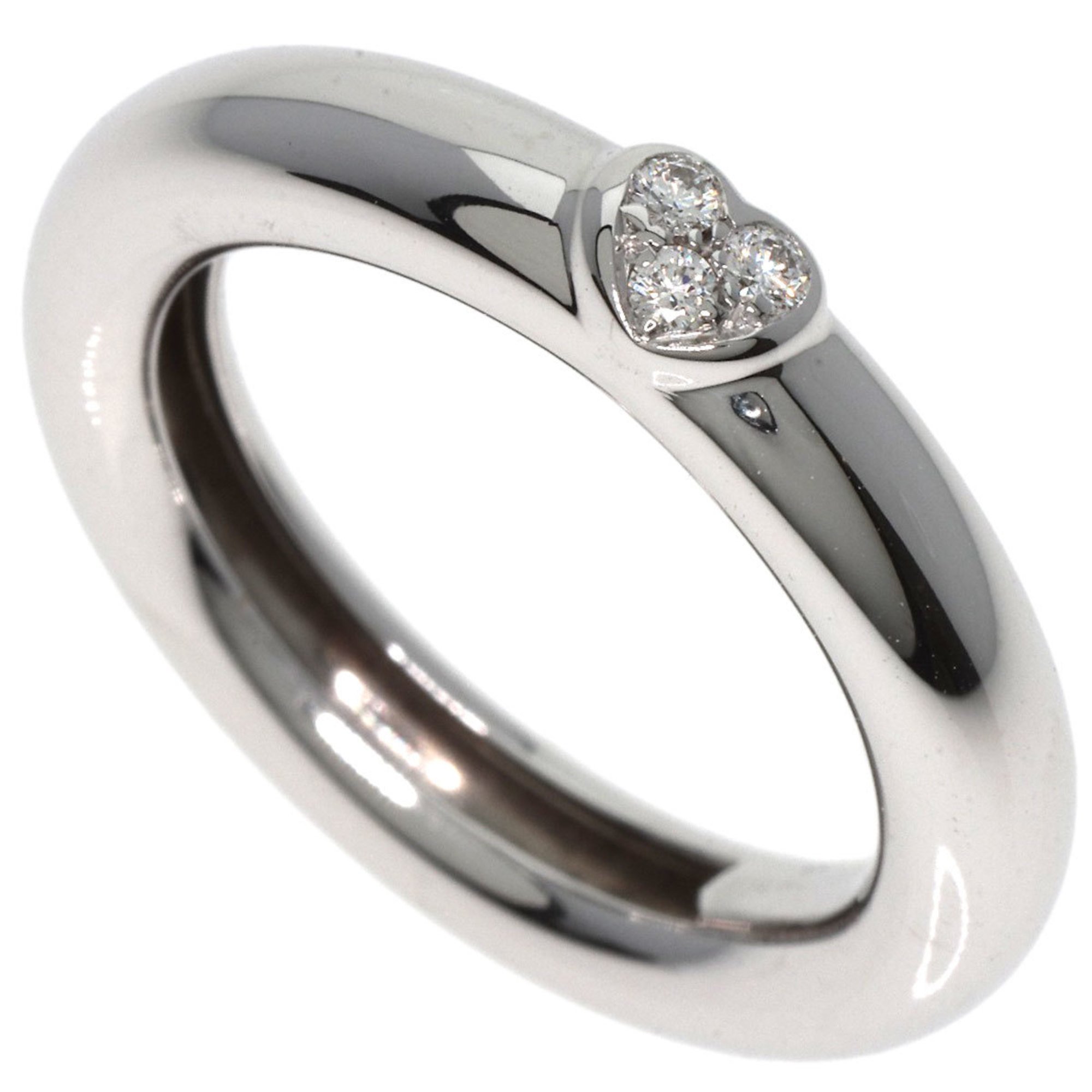 Tiffany Friendship Heart Diamond Ring, 18K White Gold, Women's