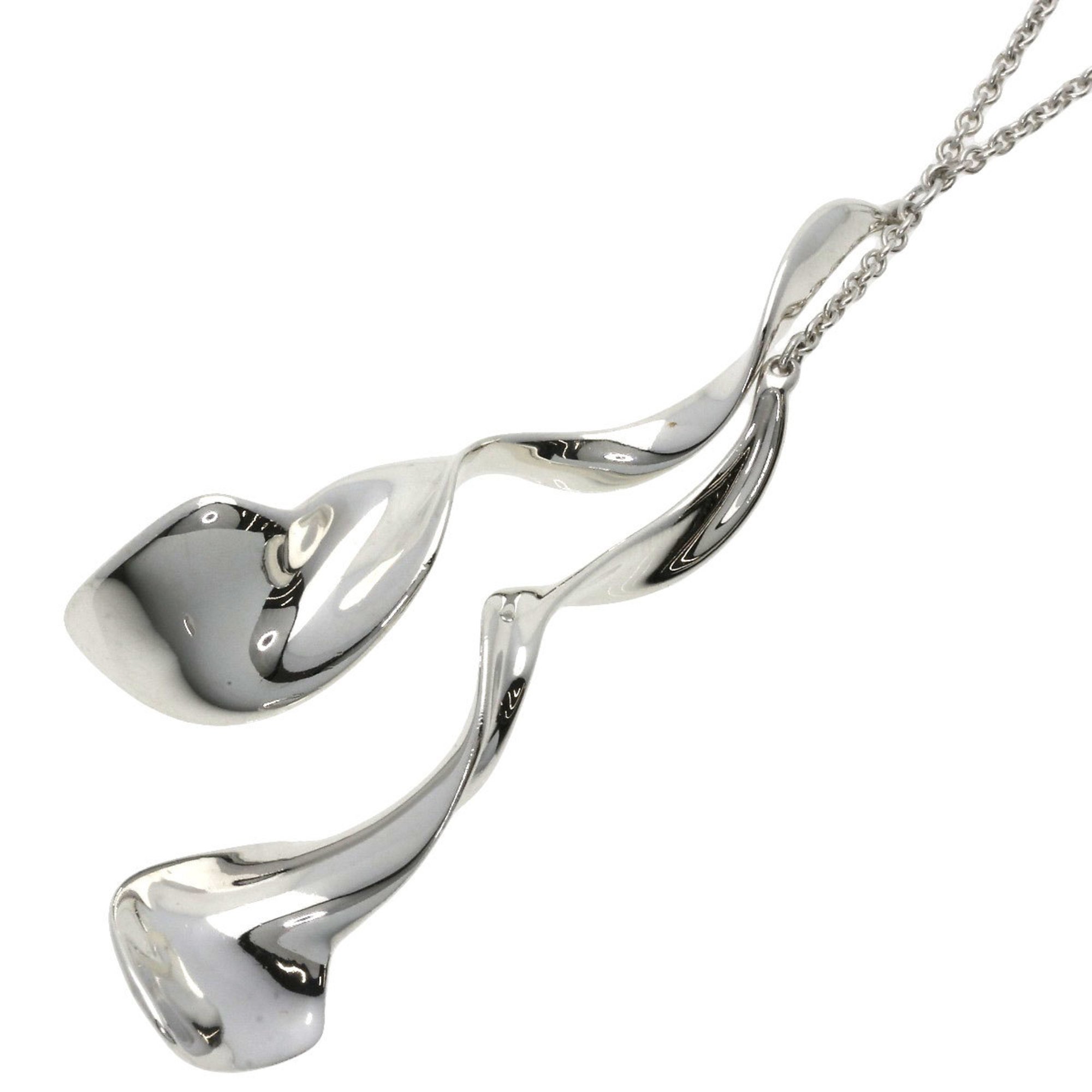 Tiffany Orchid Double Frank Gehry Necklace Silver Women's
