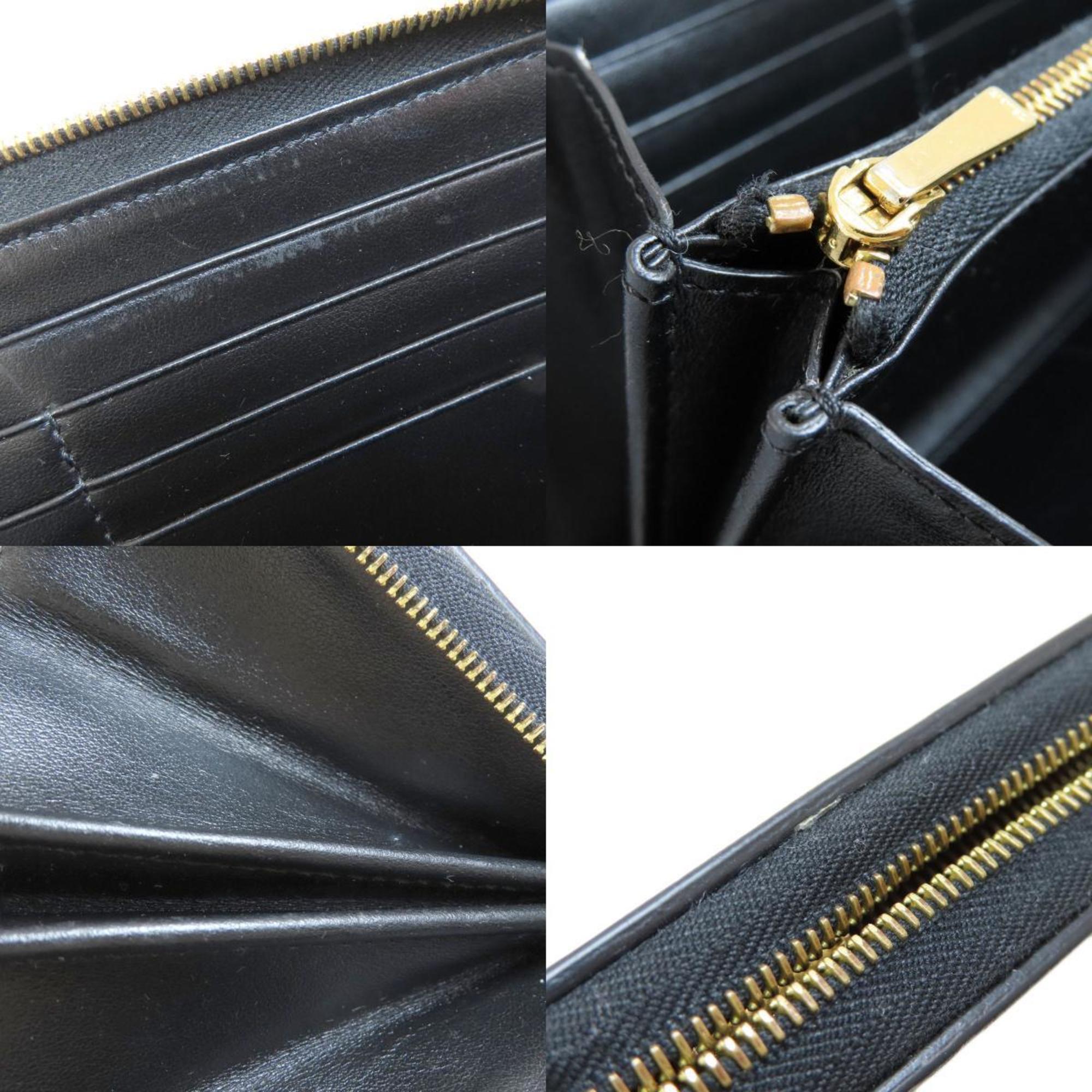 Celine Macadam Pattern Long Wallet Leather Women's