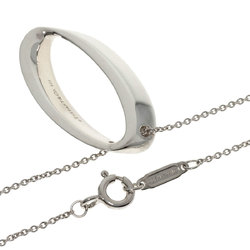 Tiffany Circle Oval Necklace Silver Women's