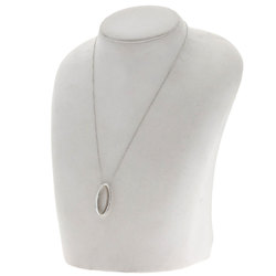 Tiffany Circle Oval Necklace Silver Women's