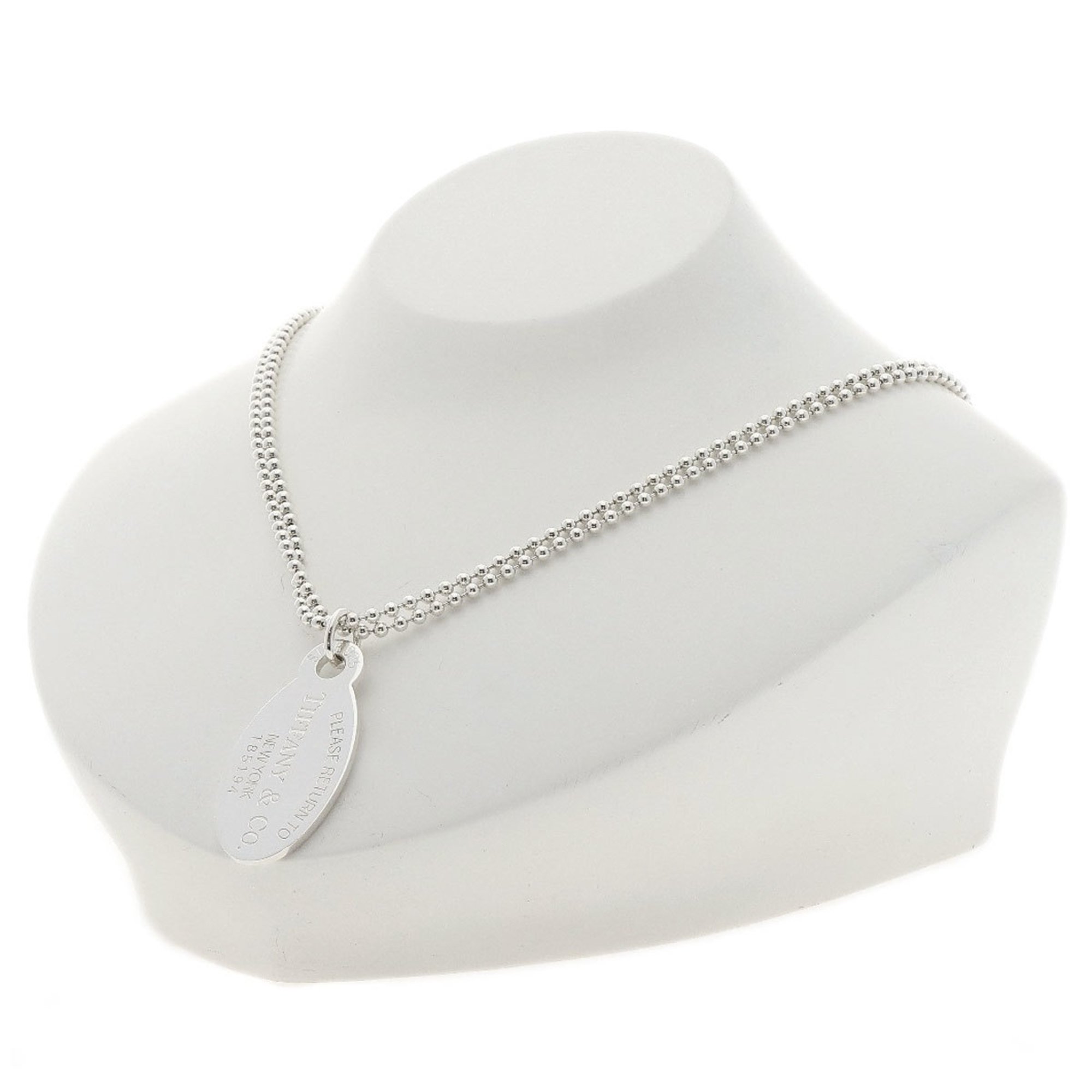 Tiffany Return to Oval Necklace Silver Women's