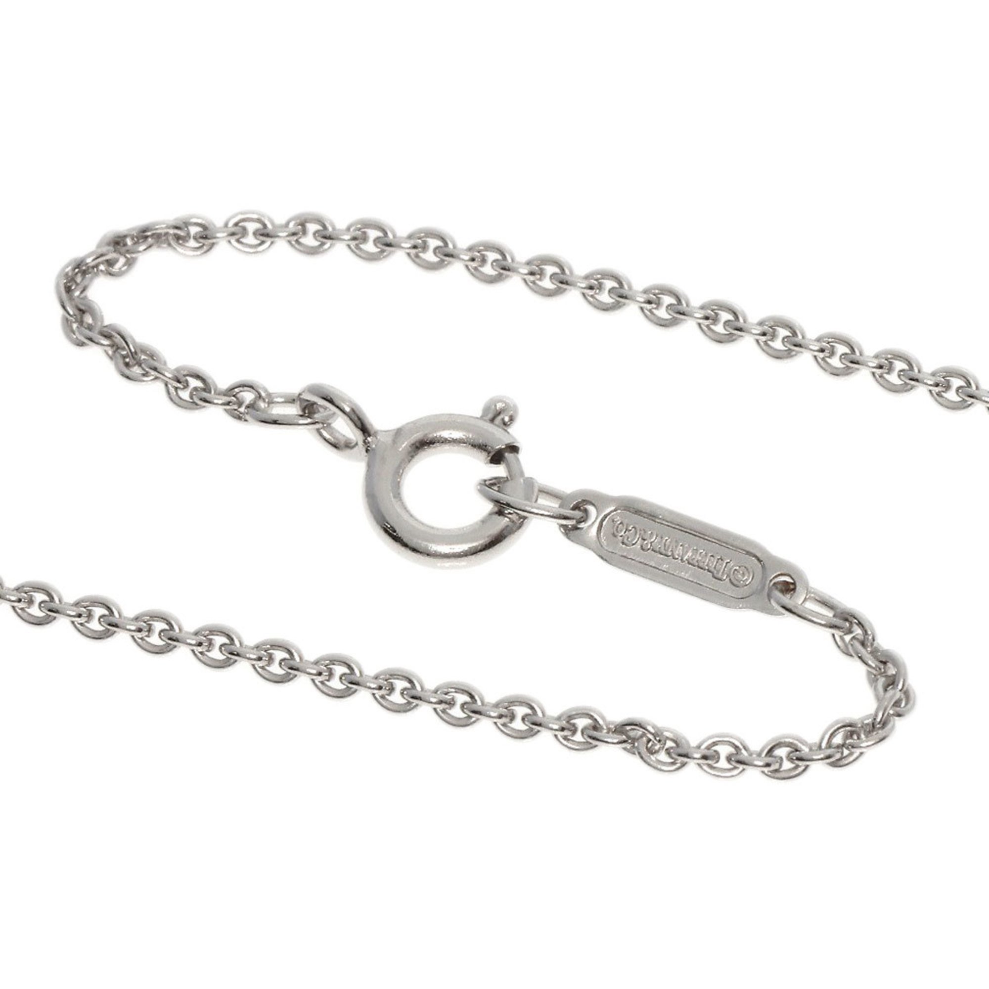 Tiffany Signature Cross Stitch Diamond Necklace in 18k White Gold for Women