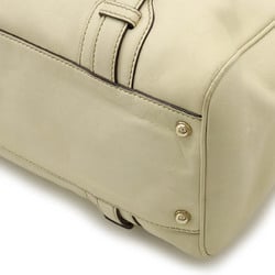 GUCCI Horsebit 85th Anniversary Handbag Boston Bag Leather Beige 163290
