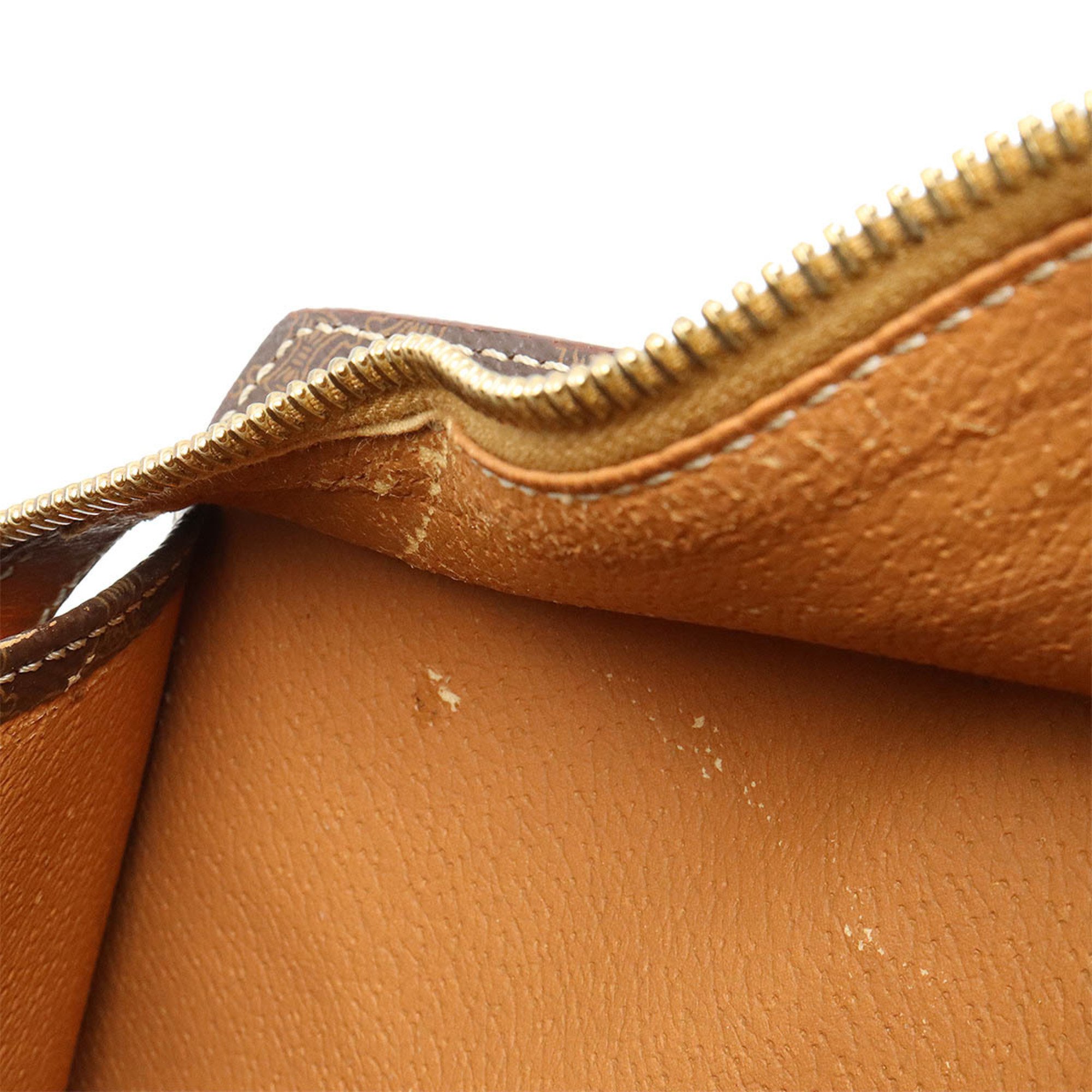 CELINE Macadam handbag in PVC and leather dark brown