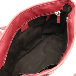 GUCCI GG IMPRIME Tote Bag Shoulder PVC Leather Pink Red 211138