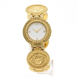 VERSACE Medusa Coin White Dial GP Ladies Quartz Watch 7008002