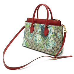 GUCCI GG Blooms handbag shoulder bag PVC leather beige blue multi red 546316