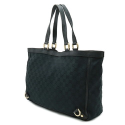 GUCCI Abby GG canvas tote bag shoulder leather black 141472