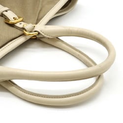 PRADA Prada Jacquard Ribbon Tote Bag Handbag Shoulder CORDA Beige TALCO Ivory BN1841