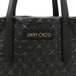 JIMMY CHOO Jimmy Choo SOFIA/M Tote bag Shoulder Star embossed leather Black