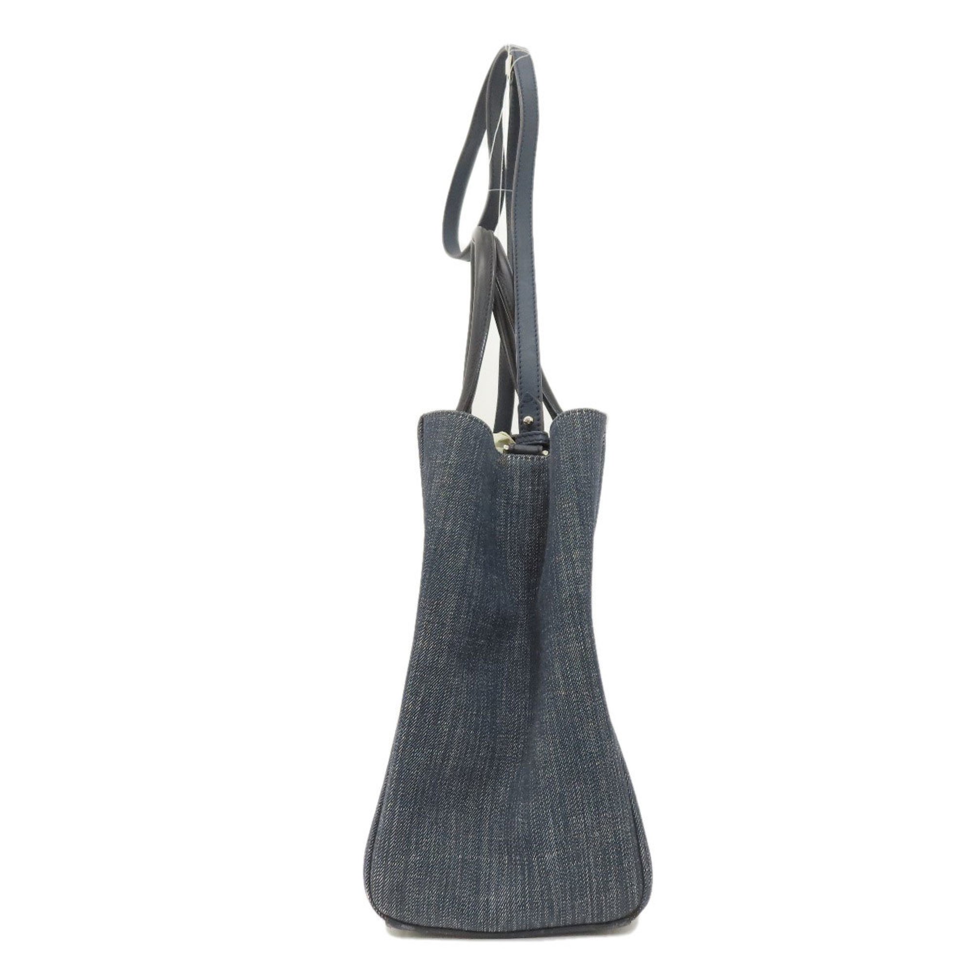 Fendi Twojours Tote Bag Denim Women's