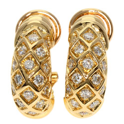 Cartier Diamond Earrings K18 Yellow Gold for Women