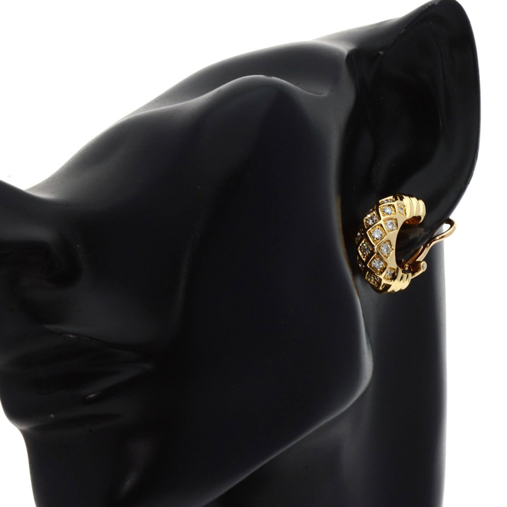 Cartier Diamond Earrings K18 Yellow Gold for Women