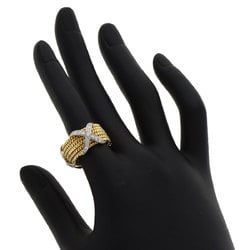 Tiffany Jean Schlumberger Diamond Ring, K18 Yellow Gold, K18WG, Women's