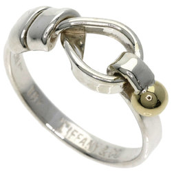 Tiffany Hook & Eye Ring, Silver, K18YG, Women's