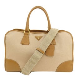 Prada metal tote bag canvas ladies