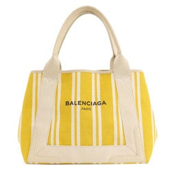 Balenciaga 339933 Navy Cabas Handbag Canvas Women's