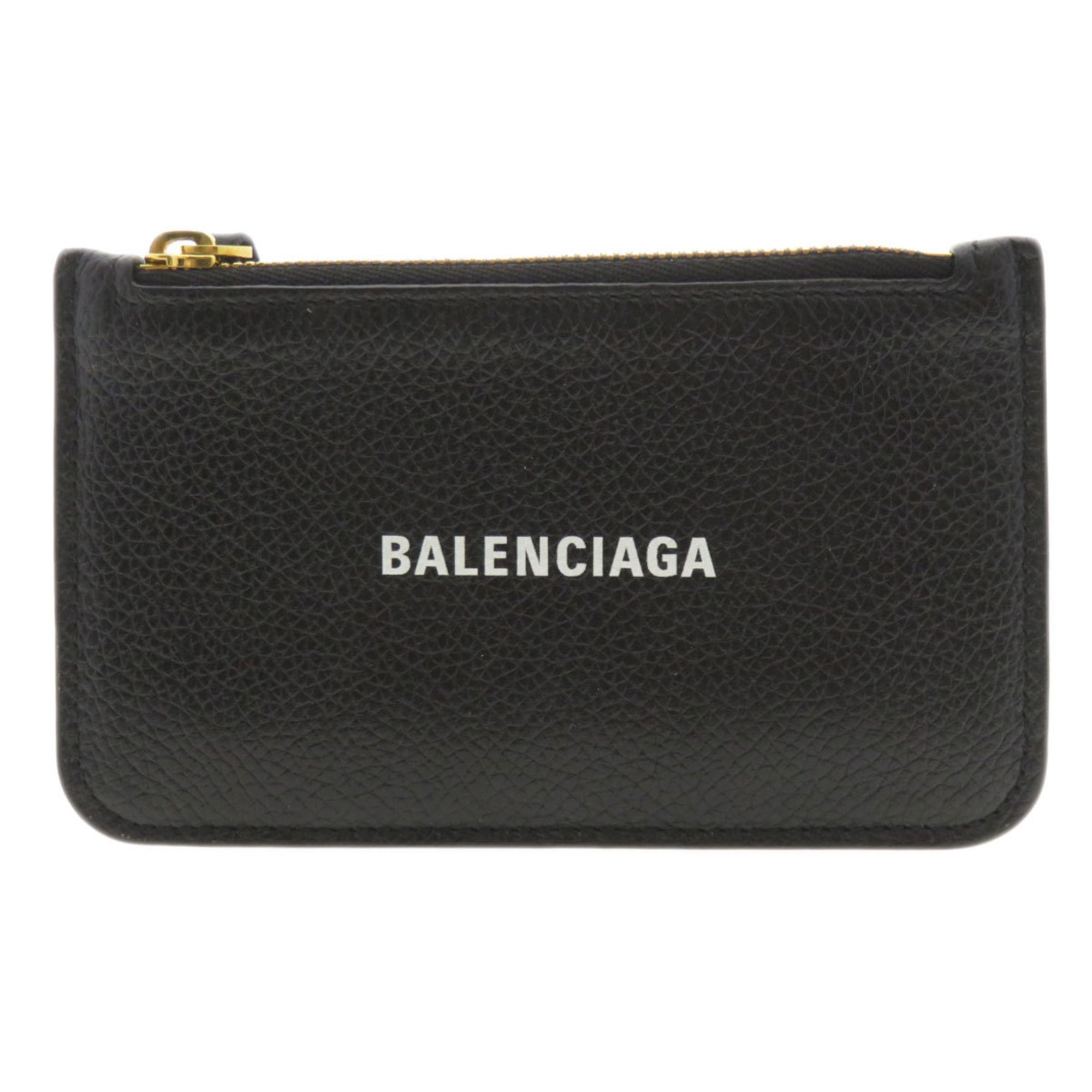 Balenciaga 594214 Motif Wallet/Coin Case Calf Leather Women's