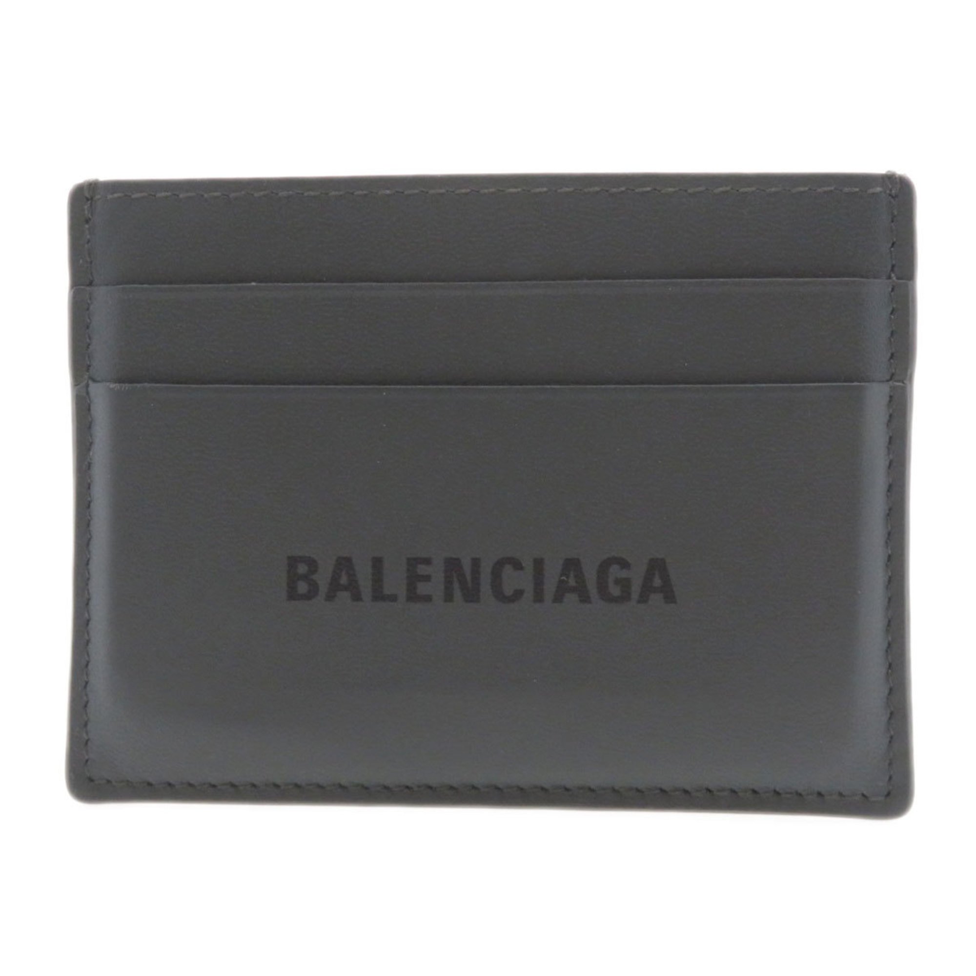 Balenciaga metal business card holder/card case in calf leather for men